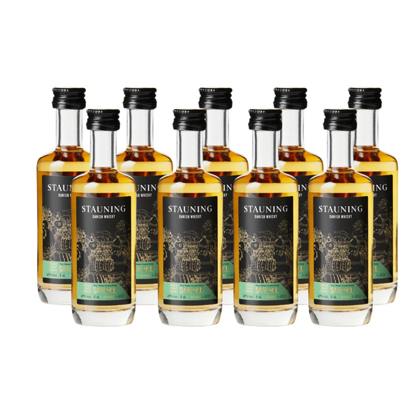 Smagfuld forkælelse – Ja tak 9 med 9 stk Stauning Smoke 5 cl