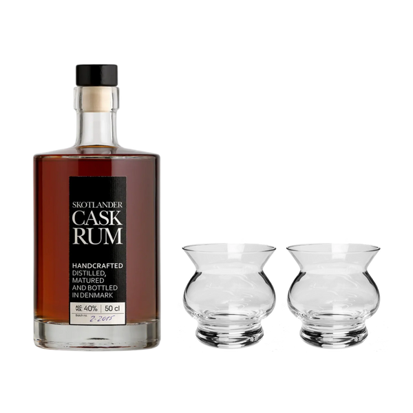 Forkæl dig selv eller en ven med Ja tak v - Skotlander Cask Rom inkl 2 glas
