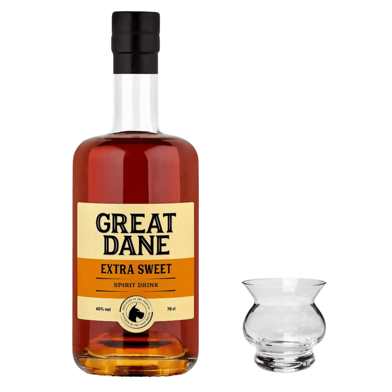 Great Dane Extra Sweet Rum &amp; Elite Neat Rum Glass