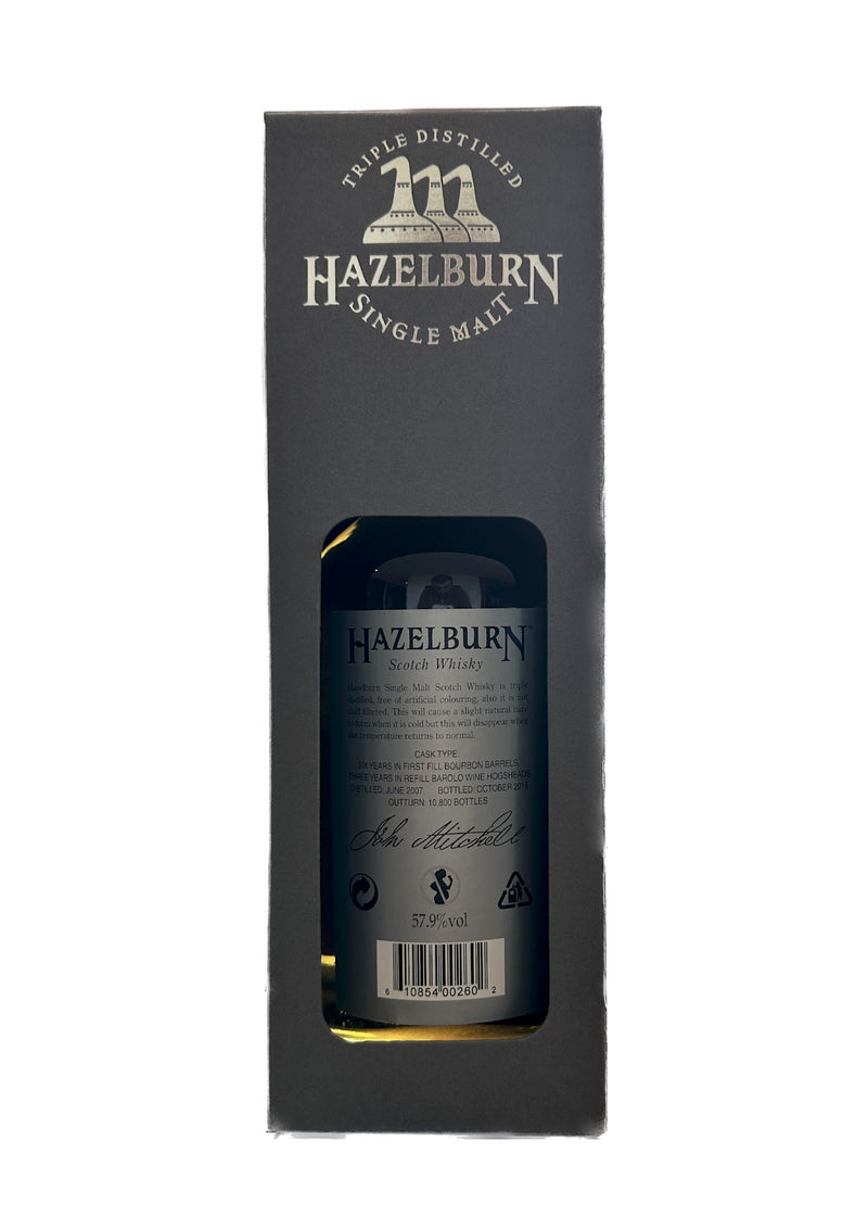 Hazelburn 9 Jahre altes Barolo-Fass