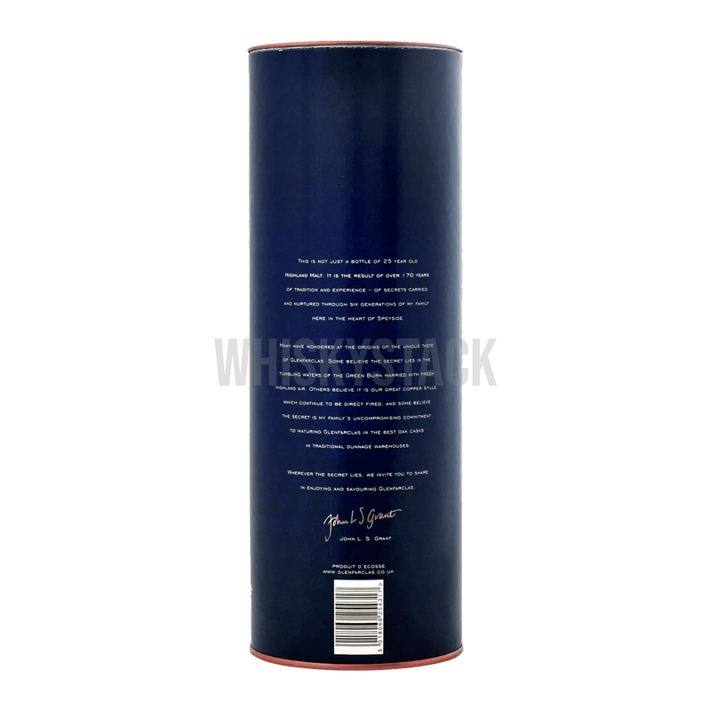 Glenfarclas 25 Years Old - Box Back