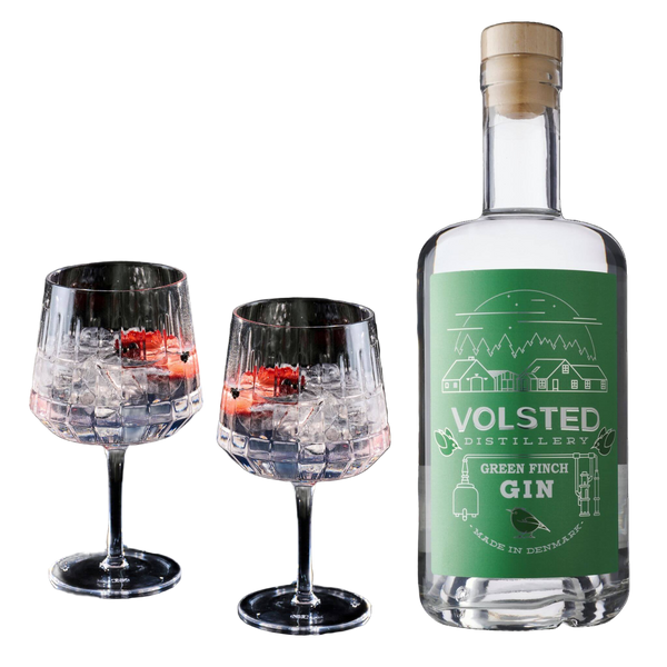 Volsted Gin Green Finch &amp; The Blend Gin Glass