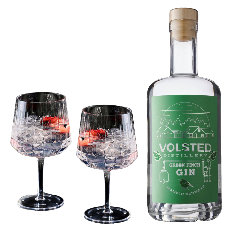 Volsted Gin Green Finch &amp; The Blend Gin Glass